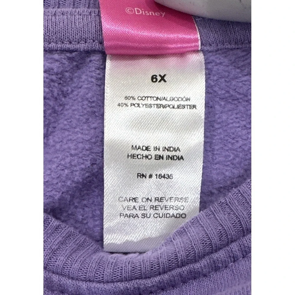 Disney Minnie Mouse Girls 2pc Fleece Sweatshirt Leggings Set Purple Black 6X